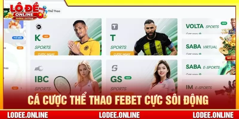 Cá cược thể thao Febet cực sôi động