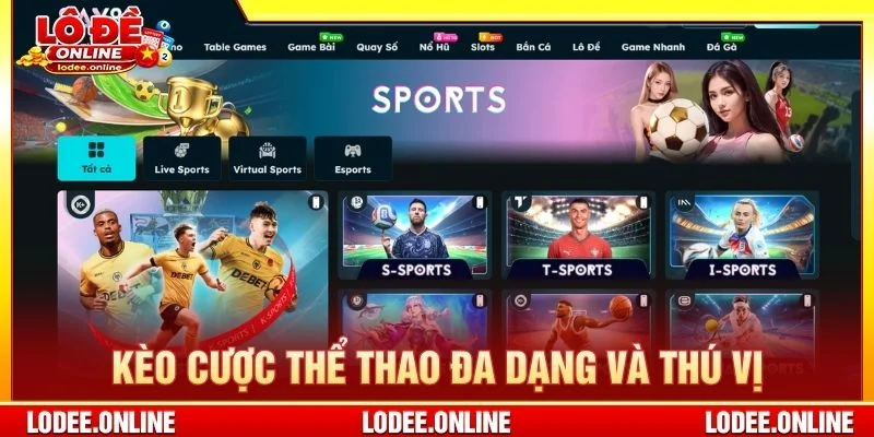 Kèo cược thể thao đa dạng và thú vị