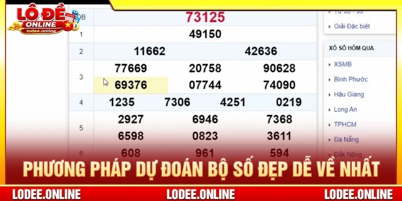 Phương pháp dự đoán bộ số đẹp dễ về nhất