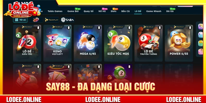 SAY88 với nhiều kèo cược tỷ lệ trả thưởng hấp dẫn 